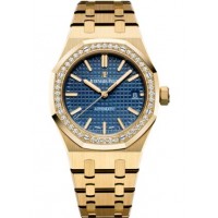 Audemars Piguet Royal Oak 15451 Selfwinding Yellow Gold Blue Watch