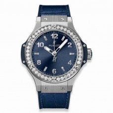 Replica Hublot Big Bang Steel Blue Diamonds 38mm 361.SX.7170.LR.1204