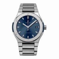 Replica Hublot Classic Fusion Blue Titanium Bracelet 45mm 510.NX.7170.NX