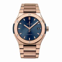 Replica Hublot Classic Fusion Blue King Gold Bracelet 45mm 510.OX.7180.OX