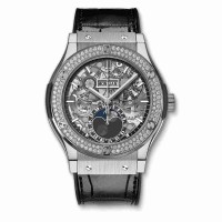 Replica Hublot Classic Fusion Aerofusion Moonphase Titanium Diamonds 45mm 517.NX.0170.LR.1104