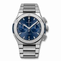 Replica Hublot Classic Fusion Blue Chronograph Titanium Bracelet 45mm 520.NX.7170.NX