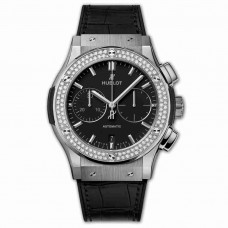 Replica Hublot Chronograph Titanium Diamonds 45mm Classic Fusion watches 521.NX.1171.LR.1104