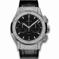 Replica Hublot Chronograph Titanium Pav&eacute 45mm Classic Fusion Diamond watches 521.NX.1171.LR.1704