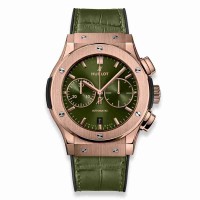 Replica Hublot Classic Fusion Chronograph Green King Gold 45mm 521.OX.8980.LR