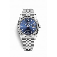 Replica Rolex Datejust 36 White Rolesor Oystersteel 18 ct white gold 116234 Blue Dial Watch m116234-0139