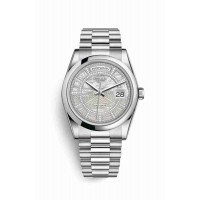 Replica Rolex Day-Date 36 Platinum 118206 Carousel of white mother-of-pearl Dial Watch m118206-0122