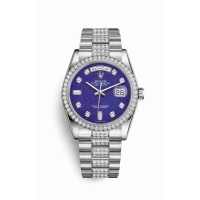 Replica Rolex Day-Date 36 Platinum 118346 Lapis Lazuli set diamonds Dial Watch m118346-0089