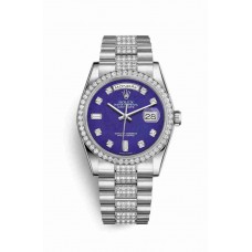 Replica Rolex Day-Date 36 Platinum 118346 Lapis Lazuli set diamonds Dial Watch m118346-0089