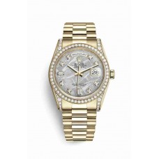 Replica Rolex Day-Date 36 18 ct yellow gold lugs set diamonds 118388 Meteorite set diamonds Dial Watch m118388-0020