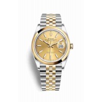 Replica Rolex Datejust 36 Yellow Rolesor Oystersteel 18 ct yellow gold 126203 Champagne-colour Dial Watch m126203-0015