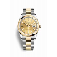 Replica Rolex Datejust 36 Yellow Rolesor Oystersteel 18 ct yellow gold 126203 Champagne-colour Dial Watch m126203-0016