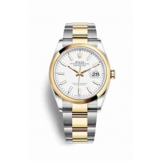 Replica Rolex Datejust 36 Yellow Rolesor Oystersteel 18 ct yellow gold 126203 White Dial Watch m126203-0020