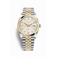 Replica Rolex Datejust 36 Yellow Rolesor Oystersteel 18 ct yellow gold 126203 Silver Jubilee design set diamonds Dial Watch m126203-0027