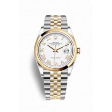 Replica Rolex Datejust 36 Yellow Rolesor Oystersteel 18 ct yellow gold 126203 White Dial Watch m126203-0029