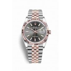 Replica Rolex Datejust 36 Everose Rolesor Oystersteel 18 ct Everose gold 126231 Dark rhodium Dial Watch m126231-0013