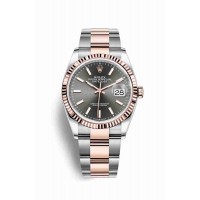 Replica Rolex Datejust 36 Everose Rolesor Oystersteel 18 ct Everose gold 126231 Dark rhodium Dial Watch m126231-0014