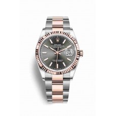 Replica Rolex Datejust 36 Everose Rolesor Oystersteel 18 ct Everose gold 126231 Dark rhodium Dial Watch m126231-0014