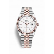 Replica Rolex Datejust 36 Everose Rolesor Oystersteel 18 ct Everose gold 126231 White Dial Watch m126231-0017