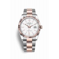 Replica Rolex Datejust 36 Everose Rolesor Oystersteel 18 ct Everose gold 126231 White Dial Watch m126231-0018