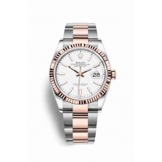 Replica Rolex Datejust 36 Everose Rolesor Oystersteel 18 ct Everose gold 126231 White Dial Watch m126231-0018