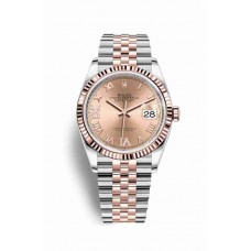 Replica Rolex Datejust 36 Everose Rolesor Oystersteel 18 ct Everose gold 126231 Rose set diamonds Dial Watch m126231-0027