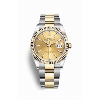 Replica Rolex Datejust 36 Yellow Rolesor Oystersteel 18 ct yellow gold 126233 Champagne-colour Dial Watch m126233-0016