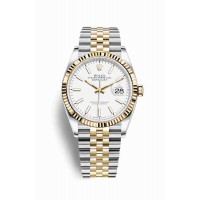 Replica Rolex Datejust 36 Yellow Rolesor Oystersteel 18 ct yellow gold 126233 White Dial Watch m126233-0019