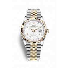 Replica Rolex Datejust 36 Yellow Rolesor Oystersteel 18 ct yellow gold 126233 White Dial Watch m126233-0019