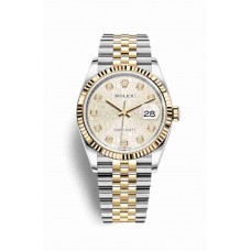 Replica Rolex Datejust 36 Yellow Rolesor Oystersteel 18 ct yellow gold 126233 Silver Jubilee design set diamonds Dial Watch m126233-0027