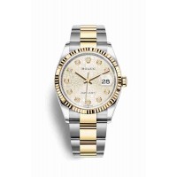 Replica Rolex Datejust 36 Yellow Rolesor Oystersteel 18 ct yellow gold 126233 Silver Jubilee design set diamonds Dial Watch m126233-0028