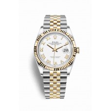 Replica Rolex Datejust 36 Yellow Rolesor Oystersteel 18 ct yellow gold 126233 White Dial Watch m126233-0029