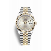 Replica Rolex Datejust 36 Yellow Rolesor Oystersteel 18 ct yellow gold 126233 Silver set diamonds Dial Watch m126233-0031