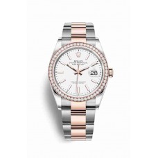 Replica Rolex Datejust 36 Everose Rolesor Oystersteel 18 ct Everose gold 126281RBR White Dial Watch m126281rbr-0006