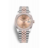 Replica Rolex Datejust 36 Everose Rolesor Oystersteel 18 ct Everose gold 126281RBR Rose set diamonds Dial Watch m126281rbr-0015