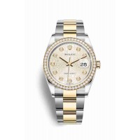 Replica Rolex Datejust 36 Yellow Rolesor Oystersteel 18 ct yellow gold 126283RBR Silver Jubilee design set diamonds Dial Watch m126283rbr-0014