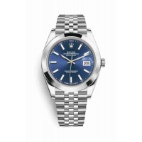 Replica Rolex Datejust 41 Oystersteel 126300 Blue Dial Watch m126300-0002