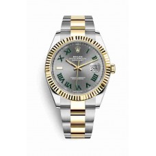 Replica Rolex Datejust 41 Yellow Rolesor Oystersteel 18 ct yellow gold 126333 Slate Dial Watch m126333-0019