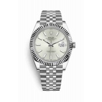 Replica Rolex Datejust 41 White Rolesor Oystersteel 18 ct white gold 126334 Silver Dial Watch m126334-0004