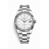 Replica Rolex Datejust 41 White Rolesor Oystersteel 18 ct white gold 126334 White Dial Watch m126334-0009