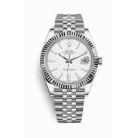 Replica Rolex Datejust 41 White Rolesor Oystersteel 18 ct white gold 126334 White Dial Watch m126334-0010