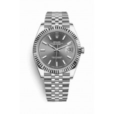 Replica Rolex Datejust 41 White Rolesor Oystersteel 18 ct white gold 126334 Dark rhodium Dial Watch m126334-0014