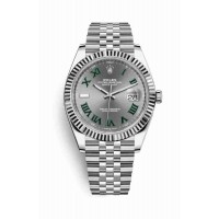 Replica Rolex Datejust 41 White Rolesor Oystersteel 18 ct white gold 126334 Slate Dial Watch m126334-0022