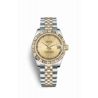 Replica Rolex Datejust 31 Yellow Rolesor Oystersteel 18 ct yellow gold 178313 Champagne-colour Dial Watch m178313-0006