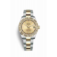 Replica Rolex Datejust 31 Yellow Rolesor Oystersteel 18 ct yellow gold 178313 Champagne-colour Dial Watch m178313-0017