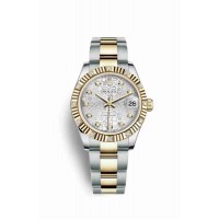 Replica Rolex Datejust 31 Yellow Rolesor Oystersteel 18 ct yellow gold 178313 Silver Jubilee design set diamonds Dial Watch m178313-0034