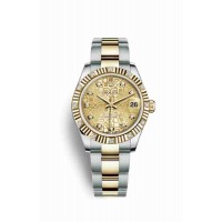 Replica Rolex Datejust 31 Yellow Rolesor Oystersteel 18 ct yellow gold 178313 Champagne-colour Jubilee design set diamonds Dial Watch m178313-0056