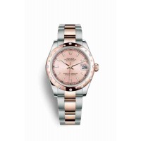 Replica Rolex Datejust 31 Everose Rolesor Oystersteel 18 ct Everose gold 178341 Pink Dial Watch m178341-0060