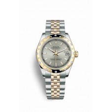 Replica Rolex Datejust 31 Yellow Rolesor Oystersteel 18 ct yellow gold 178343 Silver Dial Watch m178343-0028