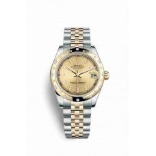 Replica Rolex Datejust 31 Yellow Rolesor Oystersteel 18 ct yellow gold 178343 Champagne-colour Dial Watch m178343-0050